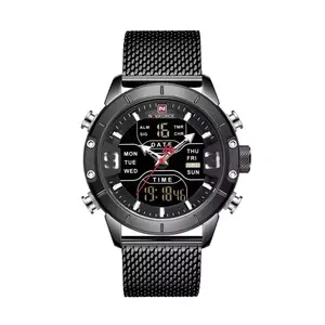 Naviforce NF9153 Mesh Stainless Steel Dual Display Multifunctional Sports Men's Watch - Variant 2