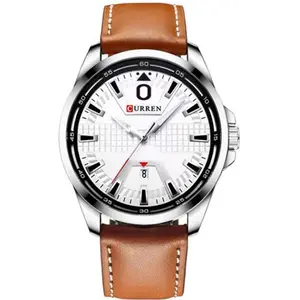 Curren 8379 Genuine Leather Strap Quartz Comfortable Men's Watch 
