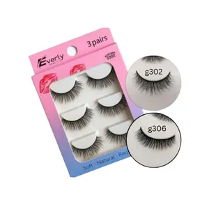 Everly Beauties 3Pairs G300 Series High Quality Soft and Comfortable Mink Eyelashes