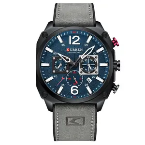 Curren 8398 Luxury Genuine Leather Straps Chronograph Sports Men's Watch - Variant 2