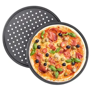 14-inch Nonstick Pizza Pan Baking Tray Plate with Holes Pizza Baking Tool