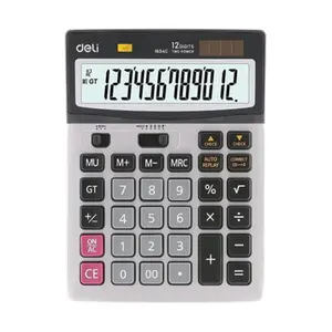 Deli E1654C 12 digits Check and Recheck Metal Desktop Calculator