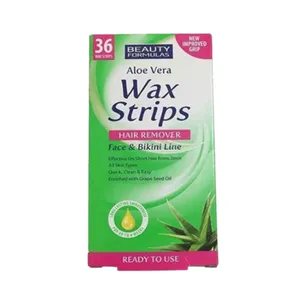 Beauty Formulas Aloe Vera Hair Removal Wax Strips 36 Strips 