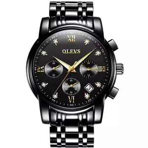 OLEVS 2858 Stainless Steel Waterproof Chronograph Luminous Men's Watch