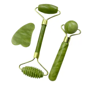 Natural Stone Jade Roller & Gua Sha Set 