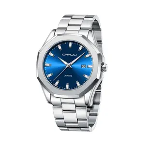 CRRJU 5004 High Quality Stainless Steel Quartz Analog Luxury Fashion Men's Watch