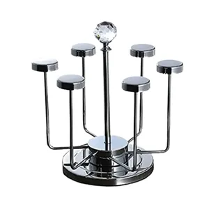Stainless Steel 6-Tier Kitchen Countertop Glass Holder Stand