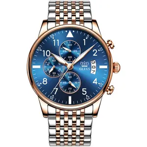 OLEVS 2869 Stainless Steel Chain Multifunctional Waterproof Luminous Men's Watch - Variant 3