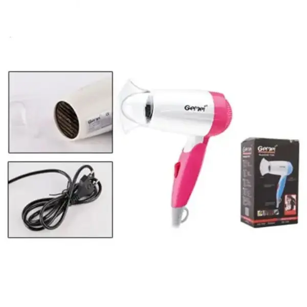 Gemei GM-1709 Foldable Professional Hair Dryer 1000W  – Color: Pink – View 2