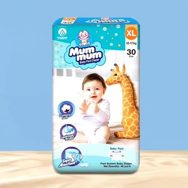 Mum Mum Advanced Leakage Guard Pant System Baby Diaper – Quantity: 30 pcs – View 2