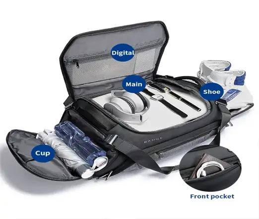 Bange BG-7561 Unisex Waterproof Moisture Proof Travel Bag Wet Dry Gym Bag – View 3