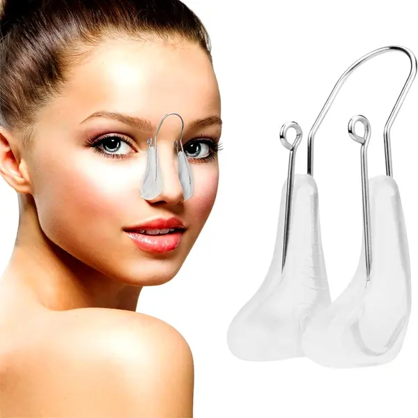 Magic Silicone Lifting Clip Nose Bridge Shaping Corrector Nose – Color: White – View 2