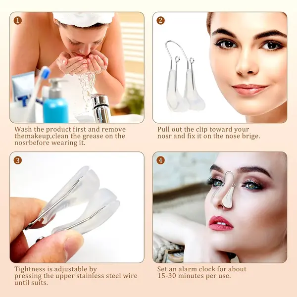 Magic Silicone Lifting Clip Nose Bridge Shaping Corrector Nose – Color: White – View 4