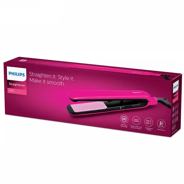 Philips BHS393 Straight Care Essential Hair Straightener for Women – Color: Pink – View 3