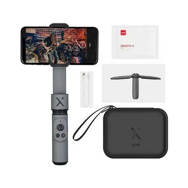 Zhiyun Smooth-X Combo 2 Axis Foldable Handheld Gimbal Stabilizer – Color: Silver – View 2