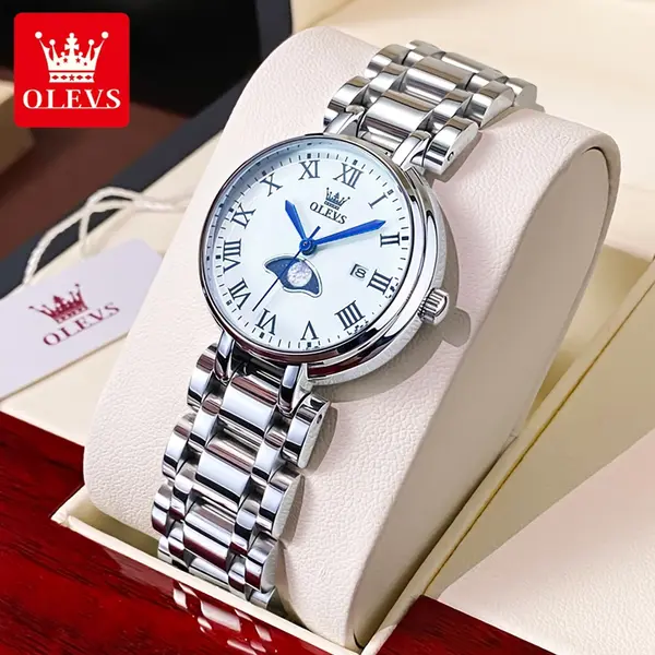 OLEVS 5573 Classic Luxury Alloy Bracelet Women’s Quartz Watch – View 2
