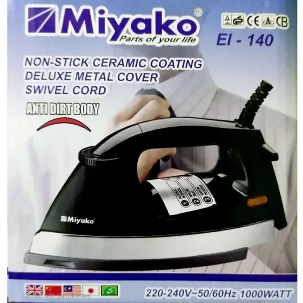 Miyako EI-140 Heavy Weight Automatic Electric Dry Iron – View 2