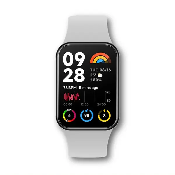 Xiaomi Smart Band 8 Pro AMOLED Screen Smart Watch – Color: White – View 2