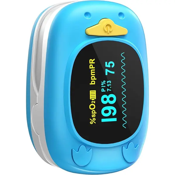 Children Fingertip Pulse Oximeter Blood Oxygen Saturation Monitor – View 2