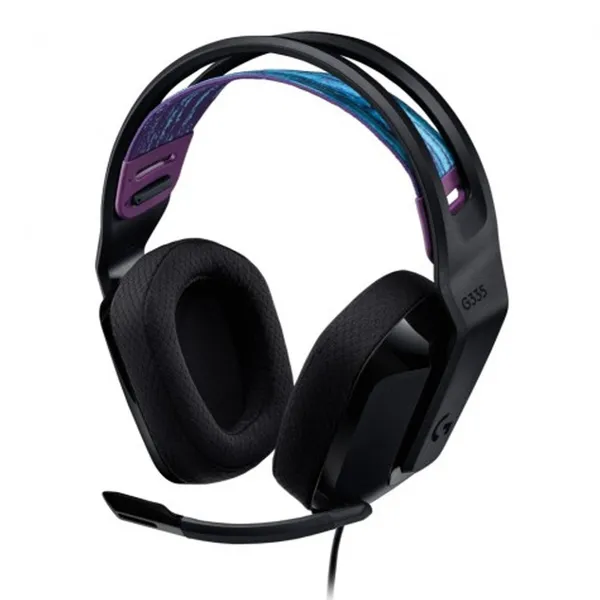 Logitech G335 Wired Gaming Headset – Color: Black – View 1