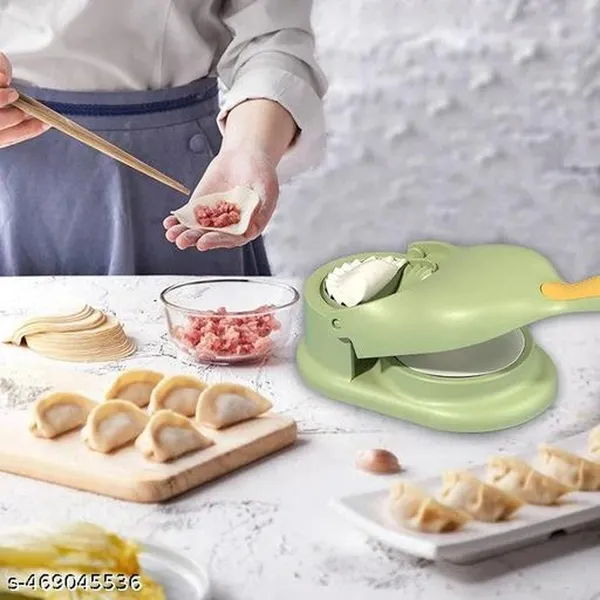 2 in 1 Dumpling Maker Ghughra Momos Maker Machine – Color: Green – View 4