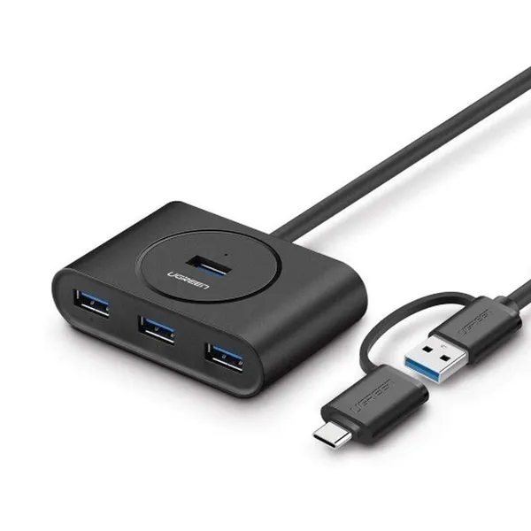 Ugreen 4 Port USB 3.0 Hub With Type-C Adapter – View 1