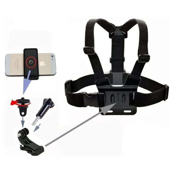 Chest Harness Mount Action Camera Selfie Stick Floating Hand Grip Compatible – View 4