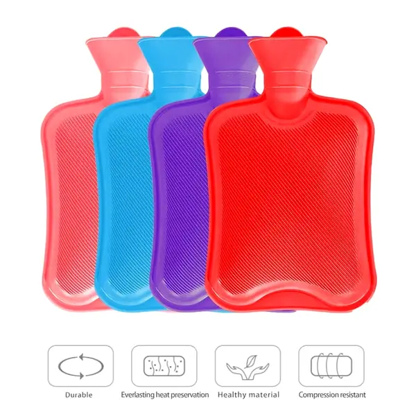 2000ml Rubber Small Portable Large Hand Warm Hot Water Bag Multicolor – View 3