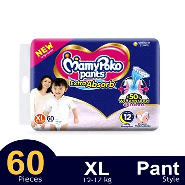 MamyPoko Pants Advanced Leakage Guard Pant System Baby Diaper – Quantity: 60 pcs – View 2