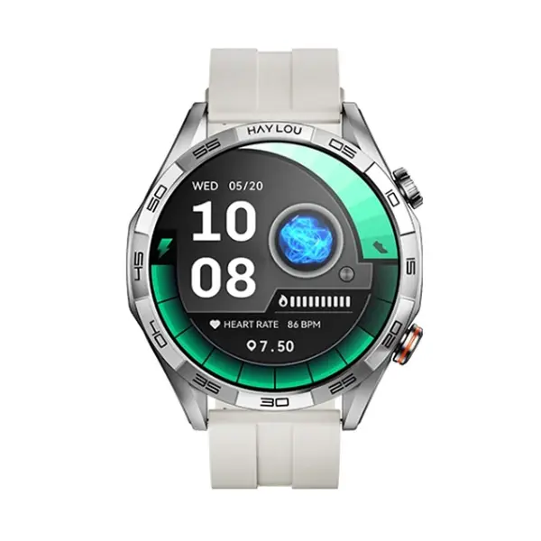 Haylou Solar 5 Bluetooth Calling Smartwatch – Color: White – View 2