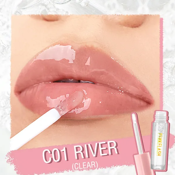 PINKFLASH C01 Ever Glossy Moist Lip Gloss RIVER (PF-L02) – View 3