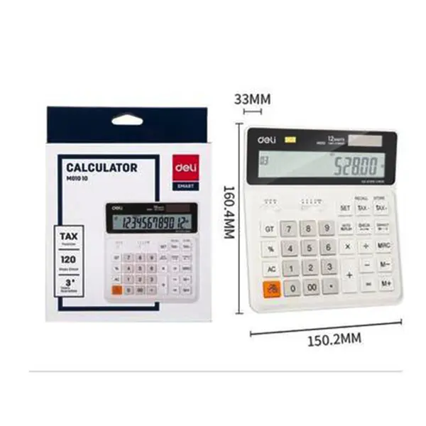 Deli EM01010 Reliable Accuracy With A Large Display Desktop Calculator – View 3