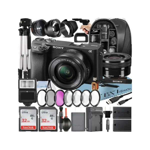 Sony Alpha A6400 with 16-50mm Lens Mirrorless Camera – View 3