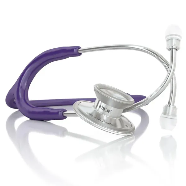 MDF MDF777 One Stainless Steel Dual Head Stethoscope – Color: Purple – View 2