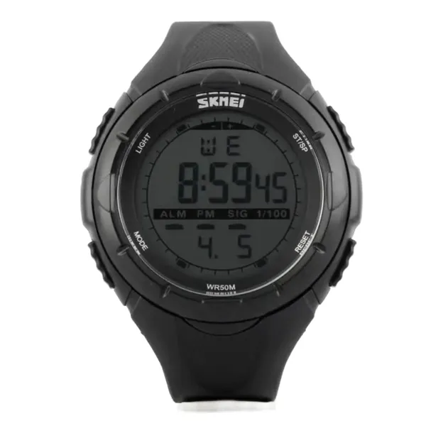 SKMEI 1025 Trend Function Waterproof Sports Men’s Watch – Dial Color: Black, Strap Color: Black – View 2
