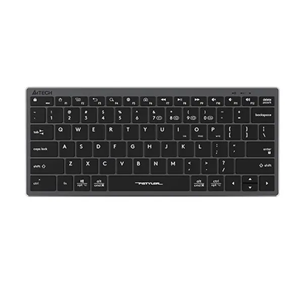 A4TECH Fstyler FBX51C Rechargeable Bluetooth & 2.4G Wireless Keyboard – Color: Black – View 2