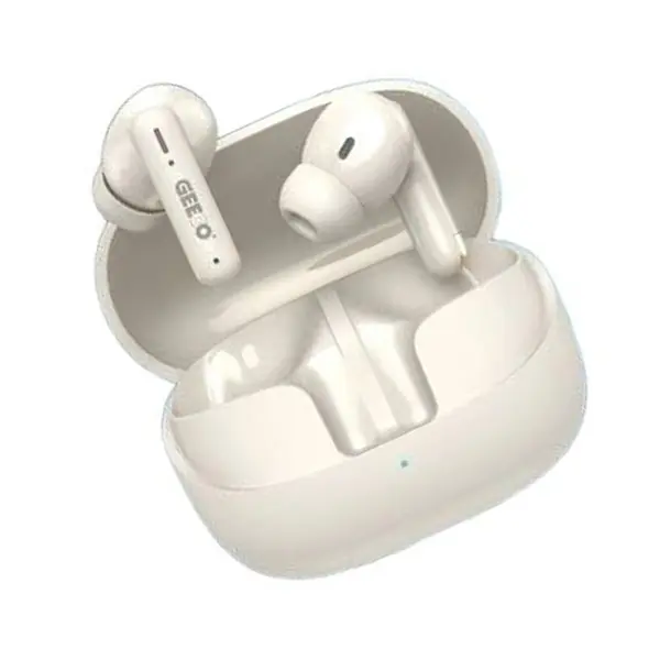 GEEOO T6 Heavy Bass Touch Control True Wireless Earbuds – Color: White – View 2
