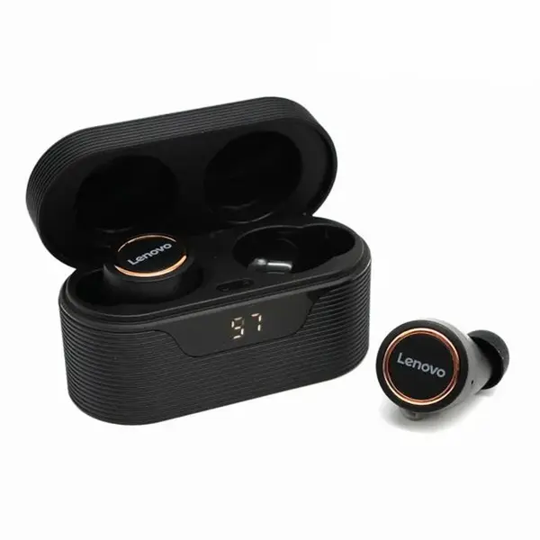 Lenovo LP12 TWS Bluetooth Dual Wireless Earbuds – Color: Black – View 2
