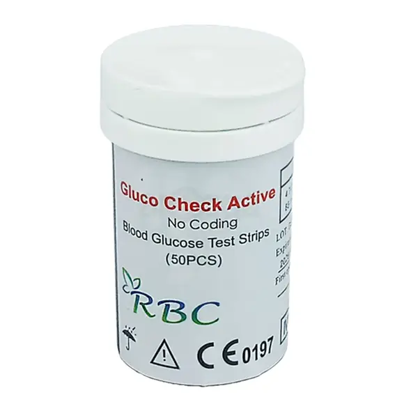 RBC Gluco Check Active Test Strips for Blood Sugar – Number Of Strips: 100 – View 3