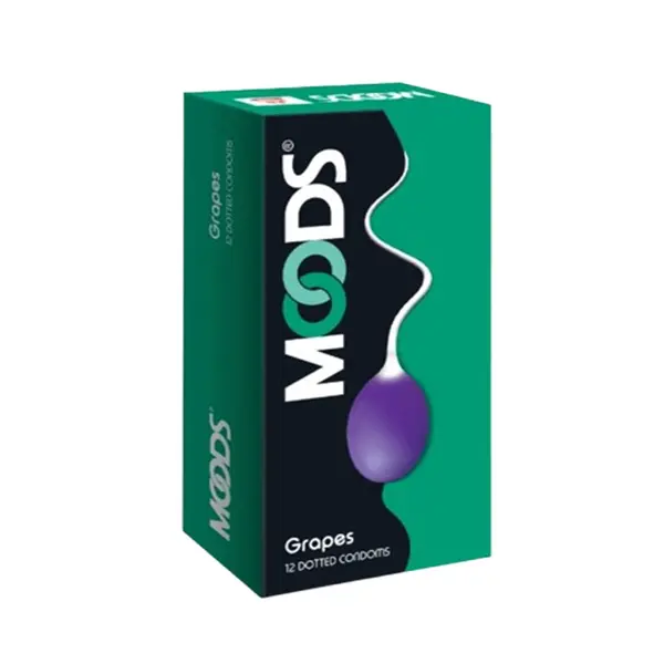 Moods Grapes Flavored & Dotted Condoms - 12pcs Pack – View 1