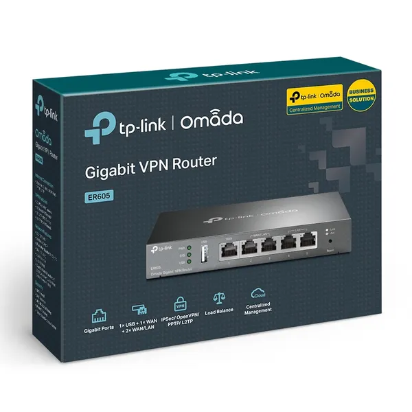 TP-Link ER605 Omada Five Gigabit Ports VPN Router – View 5