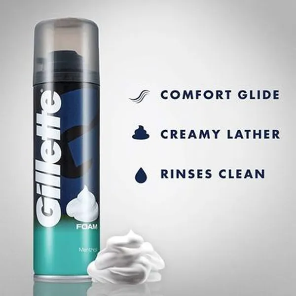 Gillette Classic Menthol Pre Deeply Clean Shave Foam 196 gm – View 2