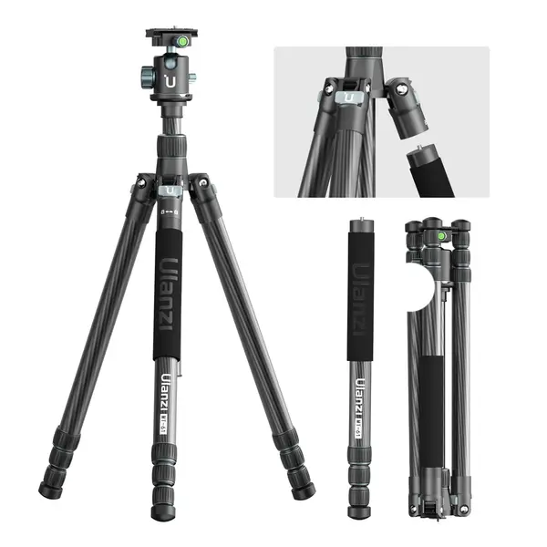 Ulanzi MT-60 Carbon Fiber Portable Travel Tripod – View 3