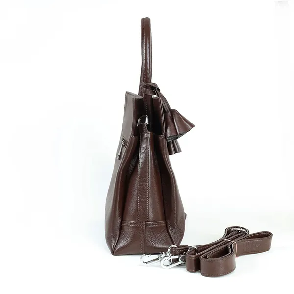 Trendy Contrast Luxury Juliet BLack Ladies Hand Bag – Color: Brown – View 3