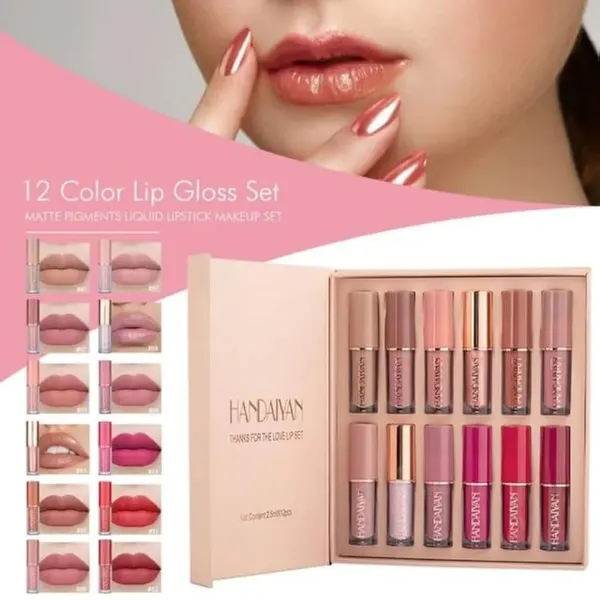 Handaiyan 12 Color Matte Long-Lasting Liquid Lipstick Set – View 4
