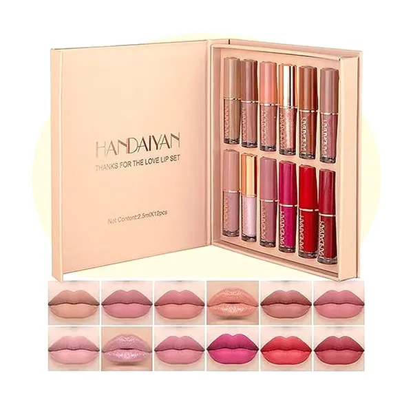 Handaiyan 12 Color Matte Long-Lasting Liquid Lipstick Set – View 1