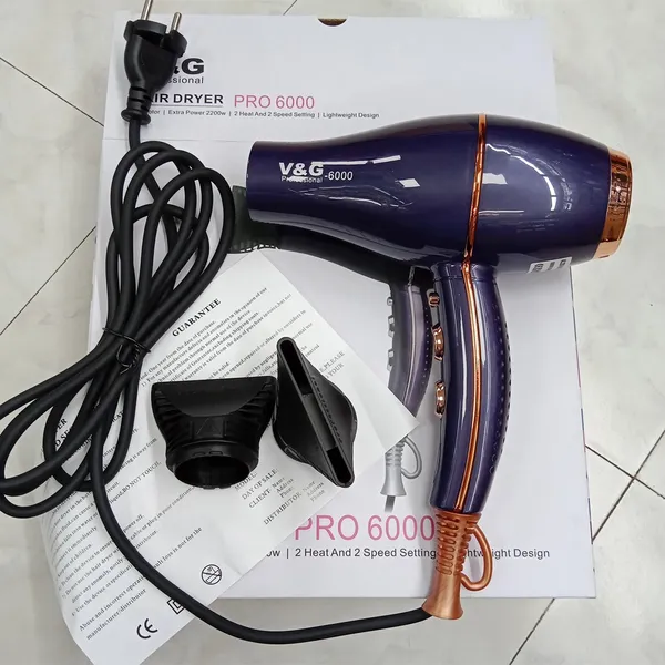 V&G Professional Hair Dryer Pro 6000 AC Motor 2200w – View 3