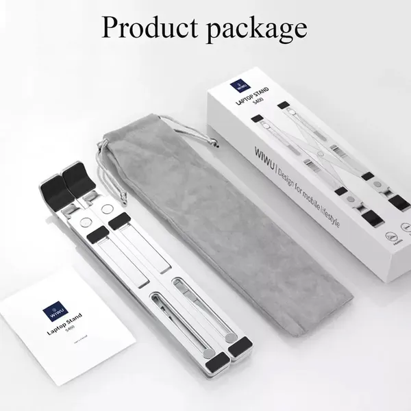 WiWU S400 Folding Adjustable Aluminium Laptop Stand – View 3