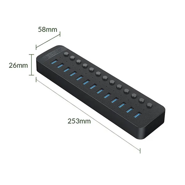 Orico CT2U3-13AB 13 Port USB 3.0 Hub With Individual Switch – View 3