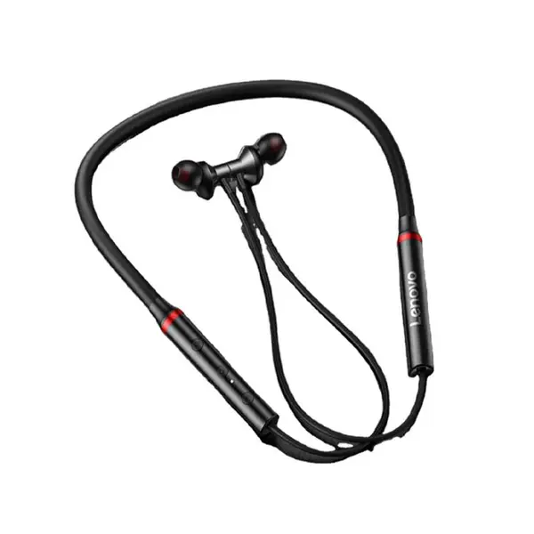 Lenovo HE05X Bluetooth Neckband Stereo Earphone Black – View 1